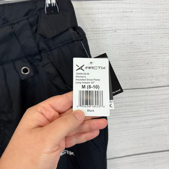 Arctix Women's Black Insulated Snow Pants Size Medium Long - Picture 5 of 14